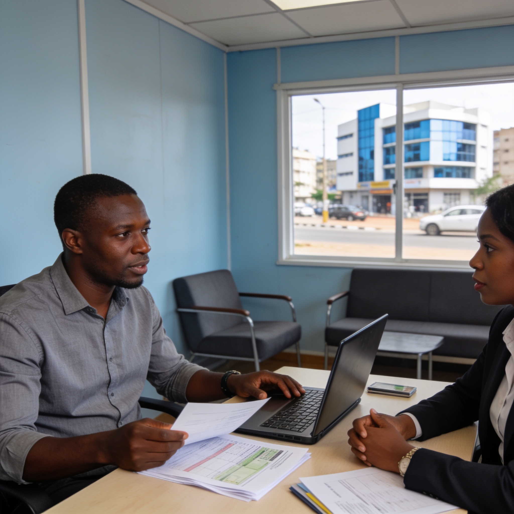Create an editorial news illustration for an article about 'Microcrédit Bokisa Boko : une bouée de sauvetage pour les entrepreneurs de la diaspora congolaise'. The specific country is Republique du Congo (Brazzaville) (CG); make visual cues accurate
